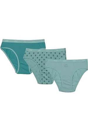 Dim Slip Les Pockets in Cotone Morbido e Confortevole Bambina x3, Pois/Verde/Verde Acqua, 14 Anni