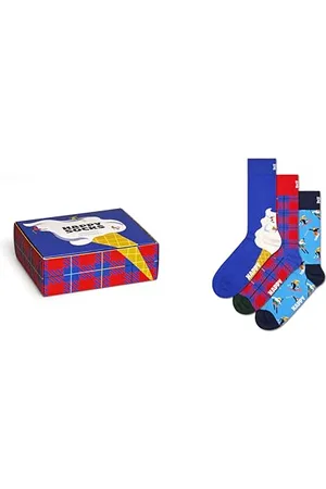 Happy Socks Confezione da 3 Sci Downhilll Calzini, , 41-46 (Pacco da 3) Unisex-Adulto