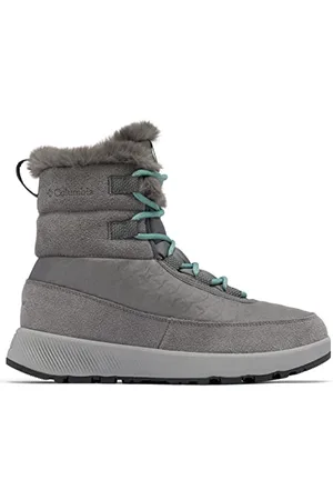 Columbia Slopeside Peak Luxe, Stivali da neve Donna, City Grey/Dusty Green , 42 EU