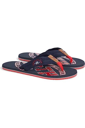 Tommy Hilfiger Infradito Uomo Essential TH Beach Sandal Scarpe da Mare, Blu (Midnight), 42 EU