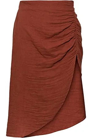 Pieces® Pcstina HW High Slit Skirt BC Sww Gonna, , Medium Donna