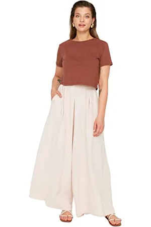 Trendyol Normal Waist Relaxed Plus Size Pants Pantaloni, , 44 Donna
