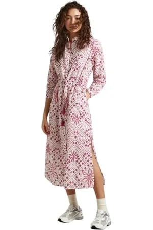 Pepe Jeans Paz, Vestito Donna, (Mousse White),M