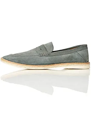 FIND FIND Jute Sole Soft Leather - Mocassini Uomo, (Blue Blue), 44 EU