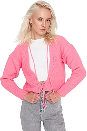 Trendyol Donna Regular Standard Scollo a V Maglieria Cardigan Maglione
