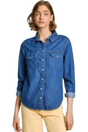 Pepe Jeans Regular Shirt PL304894 Camicia in Jeans, (Denim-HT8), M Donna