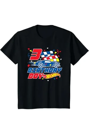 Hot Wheels Bambino - 3 compleanno ragazzo Maglietta