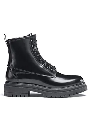 HUGO BOSS Alpha Bootie-C, Damen Combat Boots, Schwarz (Black 001), 41 EU
