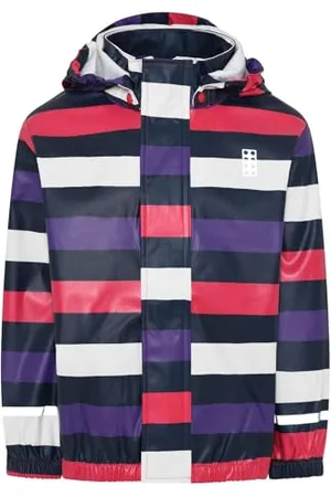 KABOOKI LEGO Wear Lego Mädchen Regenjacke Streifen Jamaica 102 Giacca Impermeabile, , 116 Bambina