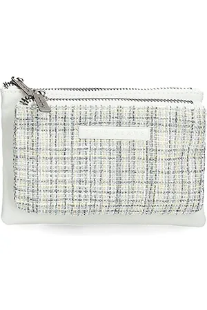 Pepe Jeans Borsa da toilette Oana Purse Bianco 17x9x2 cm Poliestere con dettagli in finta pelle