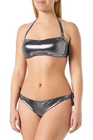 Emporio Armani Bikini Brasiliano da Donna con Fascia in Lycra a Pois e Fiocco Set, , M