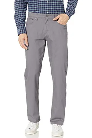 Amazon Pantaloni in Twill Elasticizzati con 5 Tasche con vestibilità Comoda Uomo, , 36W / 34L
