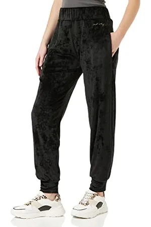 KENDALL + KYLIE KENDALL & KYLIE K&K W VEROUR High Rise Jogger KKW3711721 Pants, Black, M Women