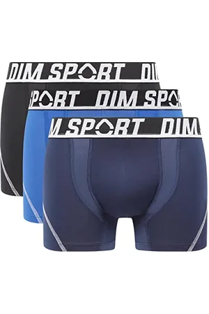 Dim Boxer Sport Micro Thermorégulation Uomo x3, Nero/Blu Berlino/Blu Ciano, L