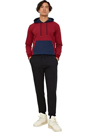 Trendyol Blue Male Regular Fit Tire Rot Basic Tracksuit Pantaloni della Tuta, S Uomini