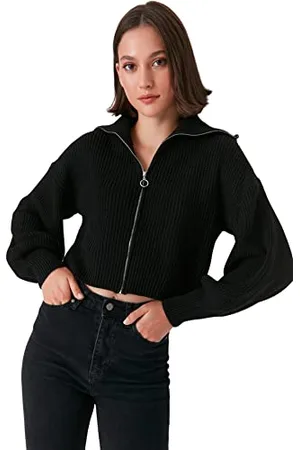 Trendyol Cardigan da Donna Standard a Collo Alto Maglione, , M