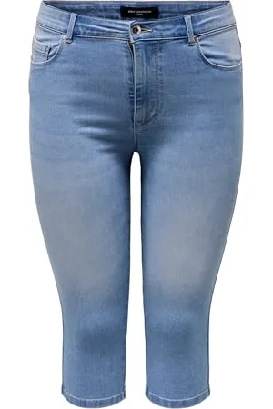 ONLY Caraugusta HW SK Knickers DNM Bj13333 Pantaloncini di Jeans, , 48 Donna