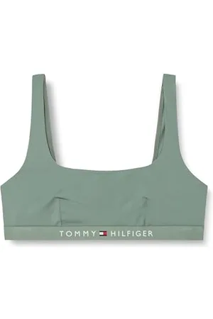 Tommy Hilfiger Top Bikini a Bralette Donna Non Imbottito, Multicolore (Stonewash Green), S