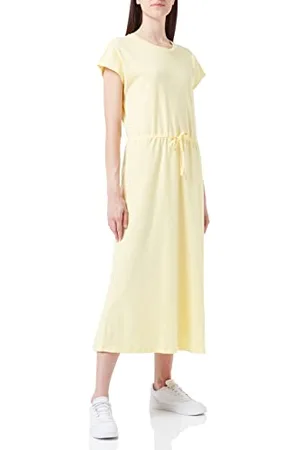 ONLY Onlmay-Abito Midi S/S Jrs Vestito, Lemon Meringa, L Donna