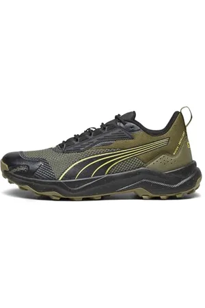 PUMA Obstruct Profoam Bold WTR, Scarpe per Jogging su Strada Unisex-Adulto, Olive Nero Giallo Blaze, 45 EU