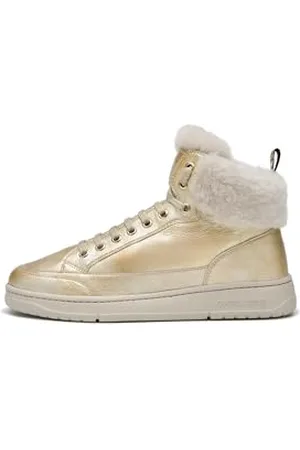 Candice Cooper Vela Mid Fur, Sneaker Donna, Gold, 36 EU