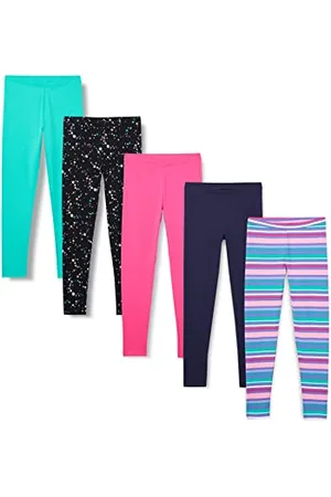 Amazon Leggings Bambine e Ragazze, Pacco da 5, , 4 Anni