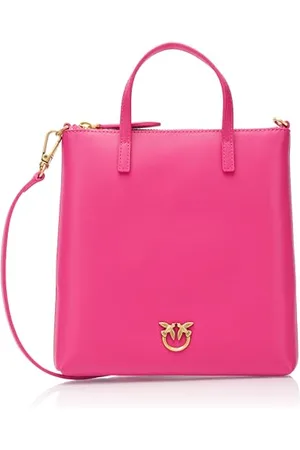 Pinko Mini Shopper Vitello Seta, Borsa Donna, N17Q_Pink Antique Gold, Taglia Unica