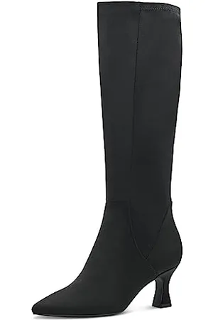 Marco Tozzi Stivali Alti Donna con Tacco al Ginocchio Eleganti, Black, 39 EU