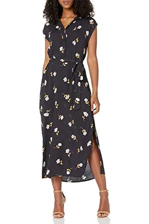 Billabong Lovely Ways-Vestito Midi con Bottoni, sul Davanti Gioco, , M Donna