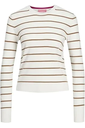 JJXX Jxcara Comfy Stripe Crew Neck Knit SN Maglione Lavorato a Maglia, , S Donna