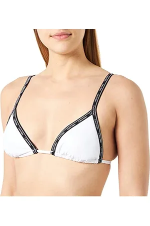 Calvin Klein Top Bikini a Triangolo Donna Imbottito, (PVH Classic White), M