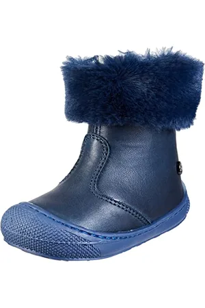 Naturino Dordy, Stivaletti in Pelle e Lana Donna, Blu, 18 EU