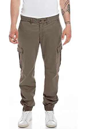Replay Pantaloni Uomo in Cotone Comfort, Marrone , W36 x L30