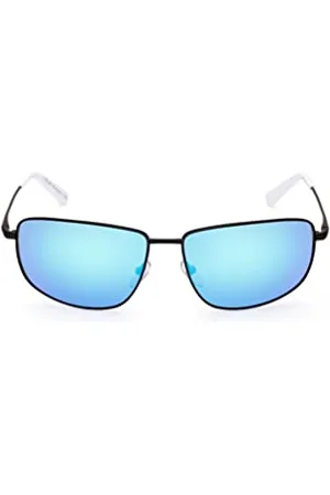 BMW BMW M Motorsport BS0027 Occhiali da Sole Uomo, Occhiali da Sole Unisex Sottili e Leggeri, Forma Lente Rettangolare, Lenti Polarizzate Blu