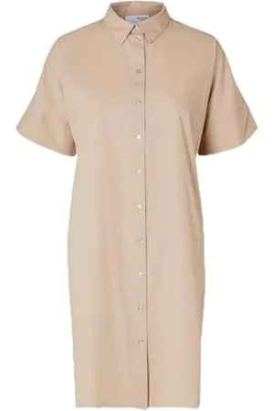 SELECTED Slfblair 2/4 Short Shirt Dress Noos Abito Camicia, , 42 Donna