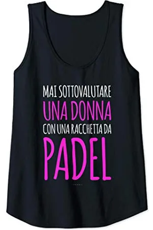 LUMOMIX Donna Canottiera sportiva Divertente Sottovalutare Donna Padel Canotta