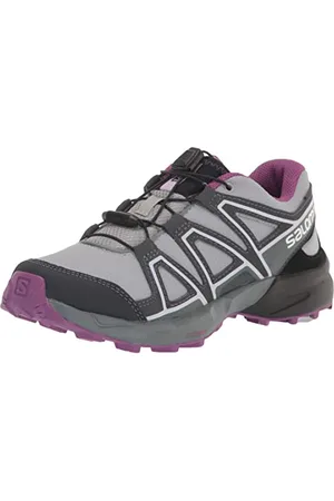 Salomon SPEEDCROSS, Scarpe da escursionismo Unisex - Bambini e ragazzi, Quarry / Black / Sparkling Grape, 33 EU