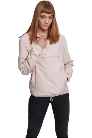 Urban classics Ladies Basic Pull Over Jacket Giacca, (Light Pink), S Donna