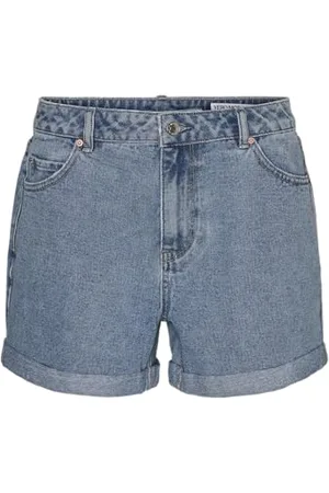 VERO MODA Vmzuri Hr Loose Shorts Mix Noos, Pantaloncini Donna, (Light Blue Denim), M