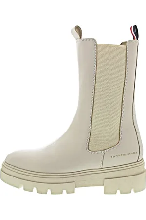 Tommy Hilfiger MONOCHROMATIC CHELSEA BOOT FW0FW06730, Donna, Beige (Classic Beige), 36 EU