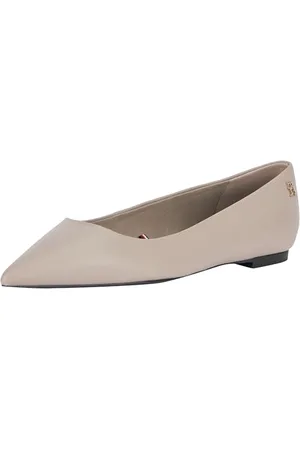 Tommy Hilfiger Essential Pointed Ballerina FW0FW07863, Donna, Grigio (Smooth Taupe), 39 EU