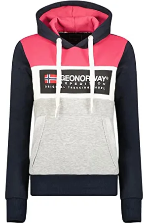 Geographical Norway Golem Lady Felpa con Cappuccio, Blu Scuro, L Donna