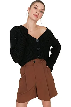 Trendyol Cardigan in Maglia con Scollo a V Standard Donna Maglione, , M
