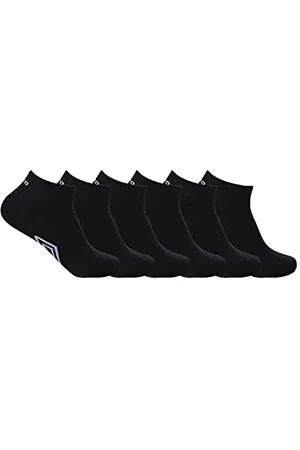 Umbro Calzini Bambino Set di 6 Calze, Sport, Fitness e Confortevole, Nero, Taglie 31/34