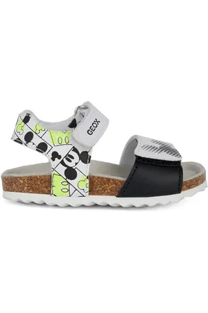 Geox B Sandal Chalki Boy, Bimbo 0-24, Bianco Fluo Giallo, 20 EU