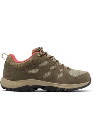 Columbia Redmond 3 WP, Scarpe da Trekking Basse Donna, Pebble/Red Coral 2024, 40 EU