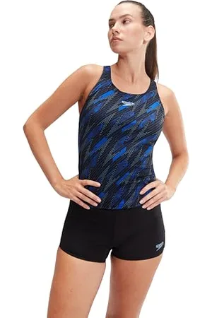 Speedo HyperBoom Tankini, Nero/Blu, 38 Women