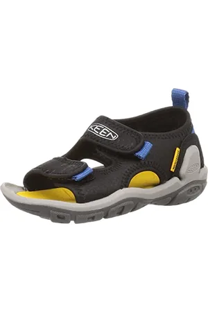 Keen Knotch Creek Open Toe, Sandali Unisex - Bambini e ragazzi, Black/ Yellow, 32/33 EU