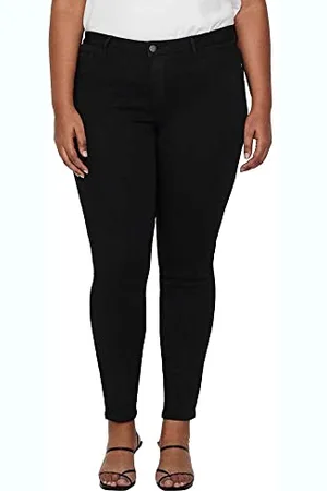 ONLY Carthunder Push Up Reg Skinny Jeans Noos Donna, (Black Black), 42