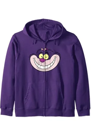 Disney Alice In Wonderland Cheshire Cat Big Face Felpa con Cappuccio
